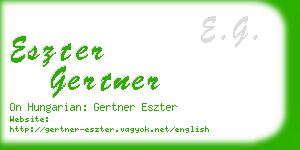 eszter gertner business card